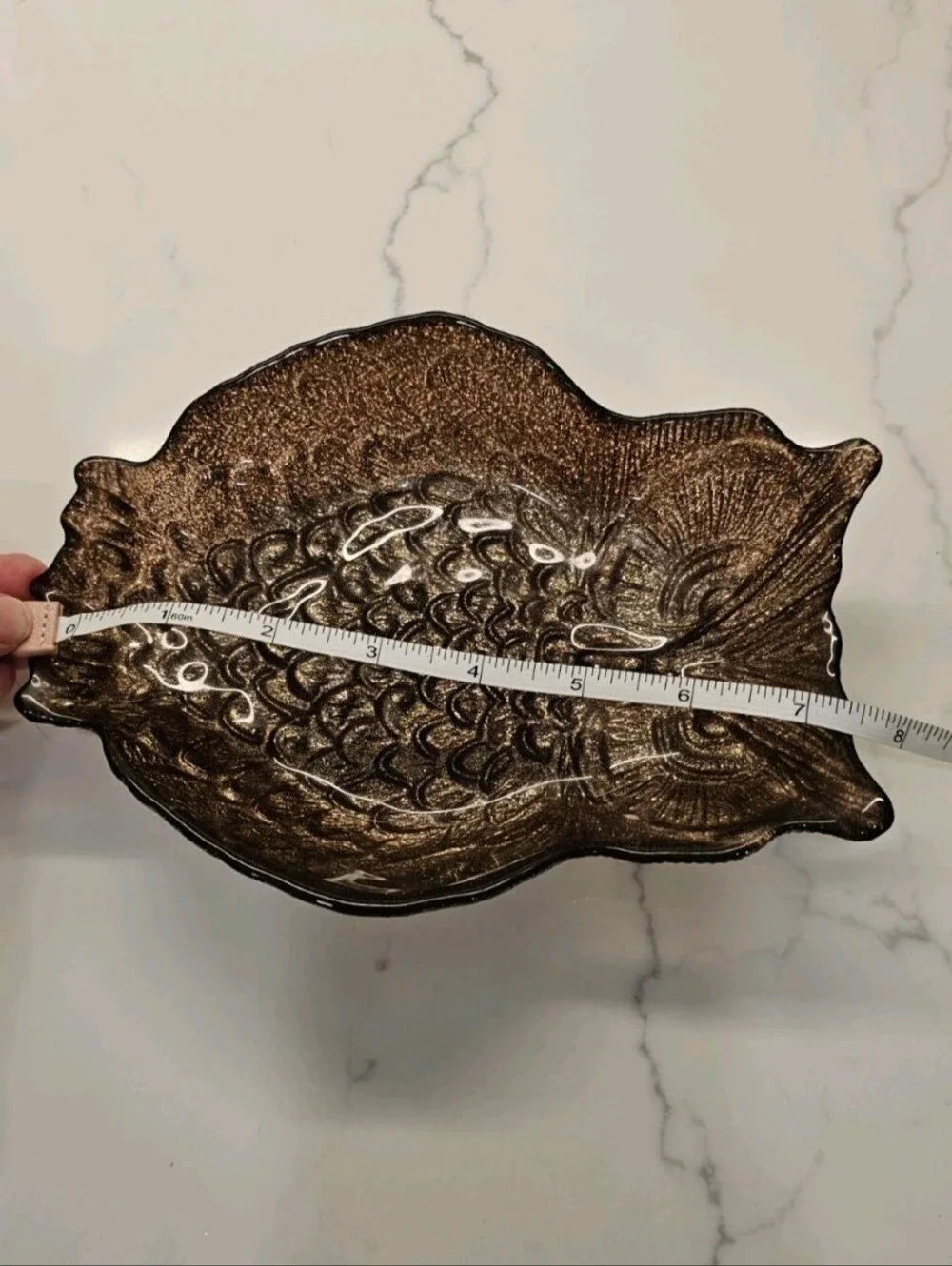Owl Shaped Decorative Dish - Metallic Bronze